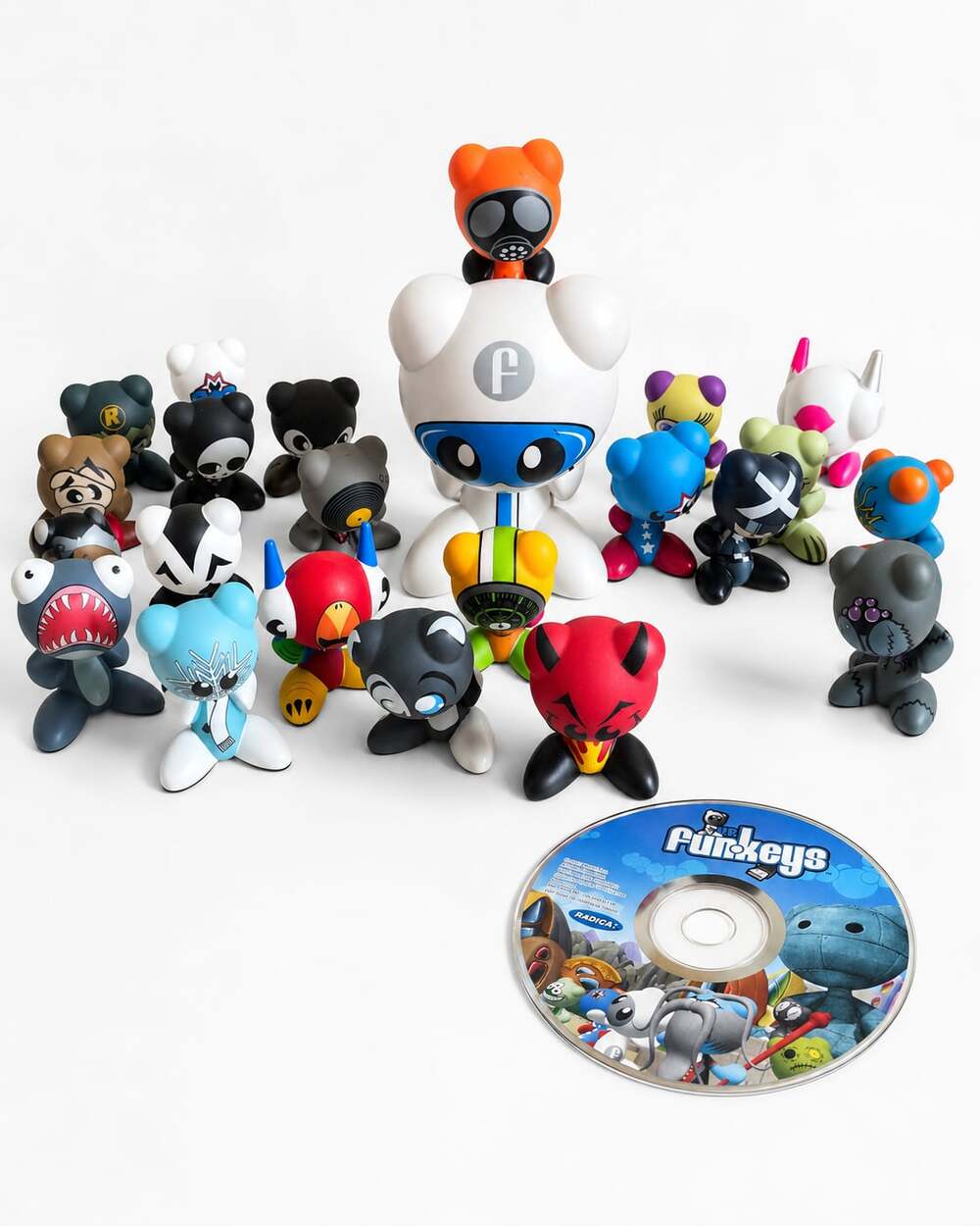 U.B. Funkeys Collectible Figure Lot with Hub & Game Disc — Mattel Radica